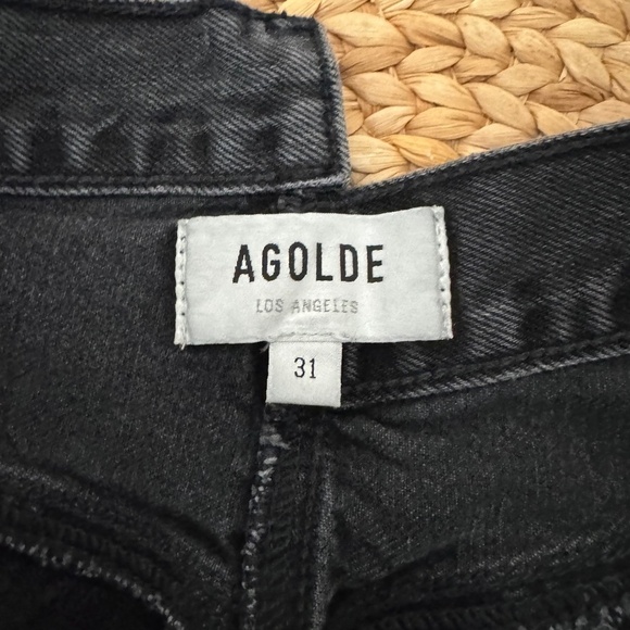 AGOLDE Criss Cross Straight High Rise Jeans in shambles black - Picture 6 of 13